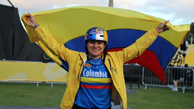 La colombiana Saray Villegas será la primera representante del BMX Freestyle en París 2024 - crédito/Federación Colombiana de Ciclismo