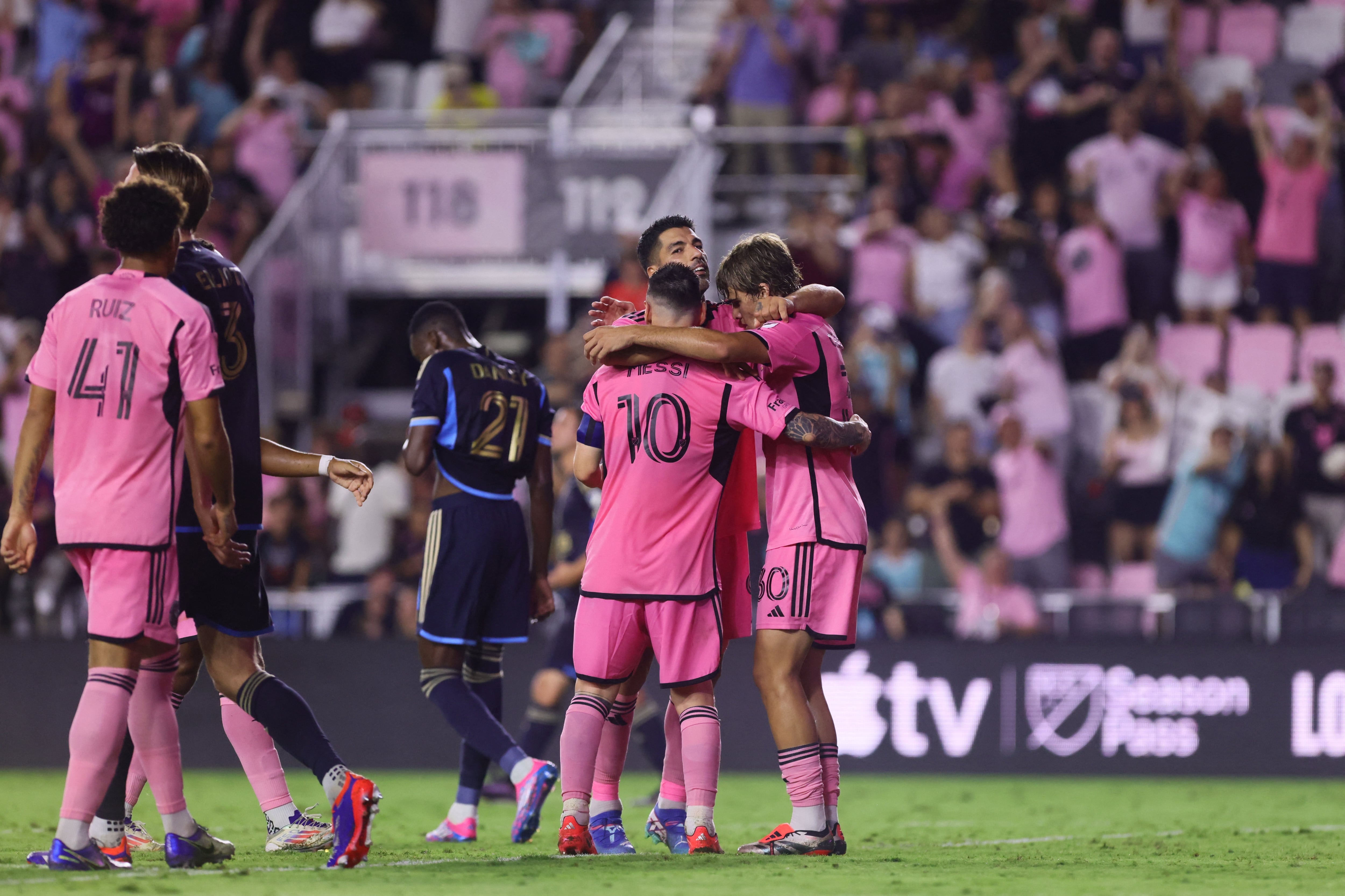 Messi volvió con todo: dos goles y una asistencia (Foto Sam Navarro-Imagn Images)