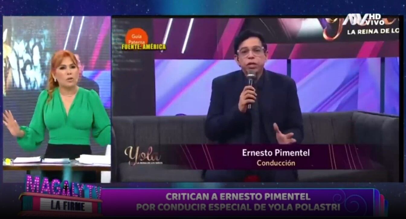 Magaly Medina cuestiona homenaje a Yola Polastri con Ernesto Pimentel: “Hubieran puesto figuras más limpias”. (Captura: Magaly TV La Firme)