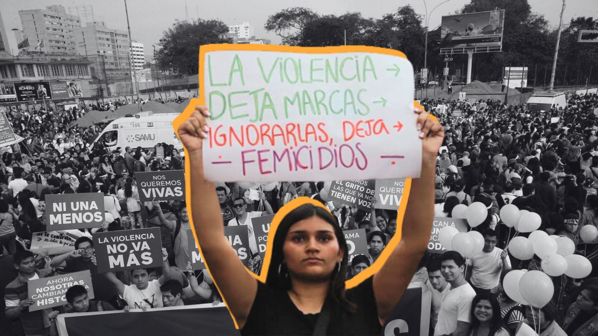 Marchas en contra de la violencia contra la mujer.