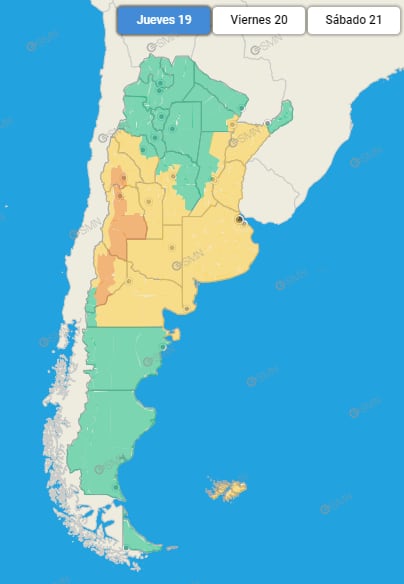 alertas meteorológicas jueves 19/09/2024