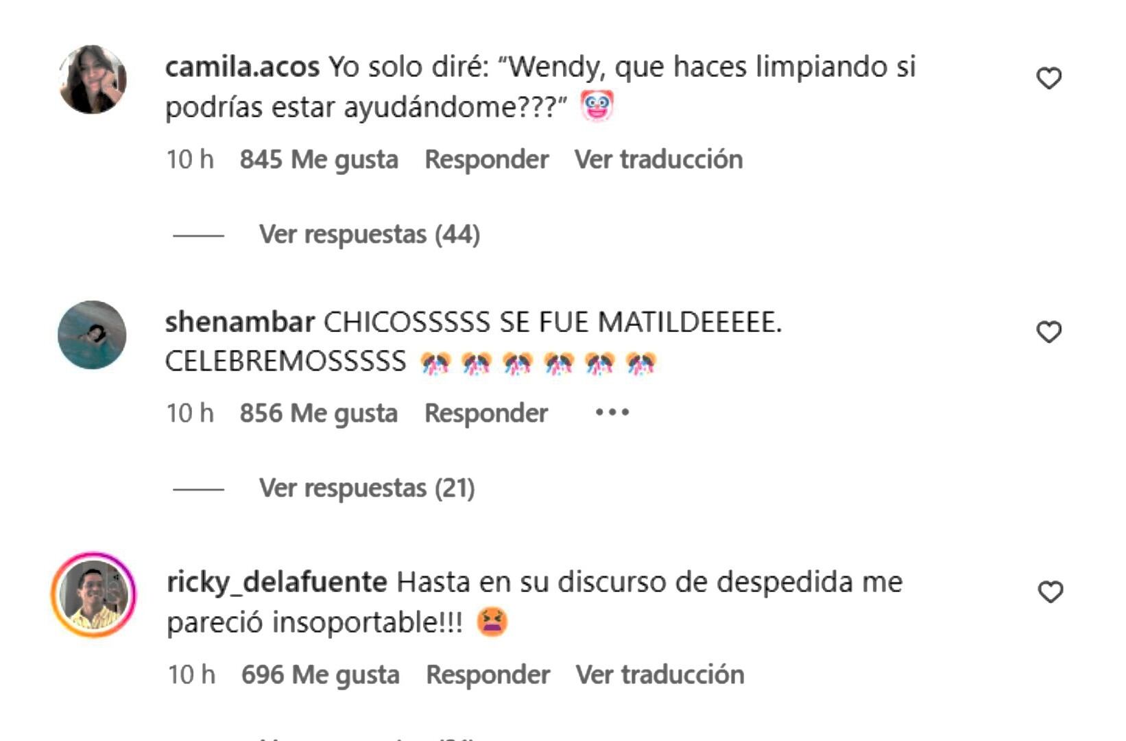 Fans de 'El Gran Chef' cuestionaron la actitud de Matilde León. Captura/Instagram