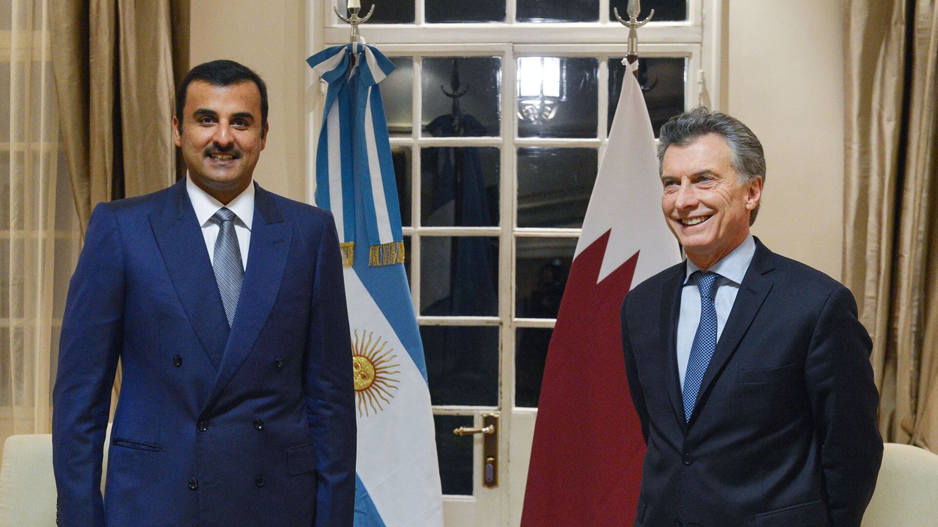 Mauricio Macri junto al Emir de Qatar