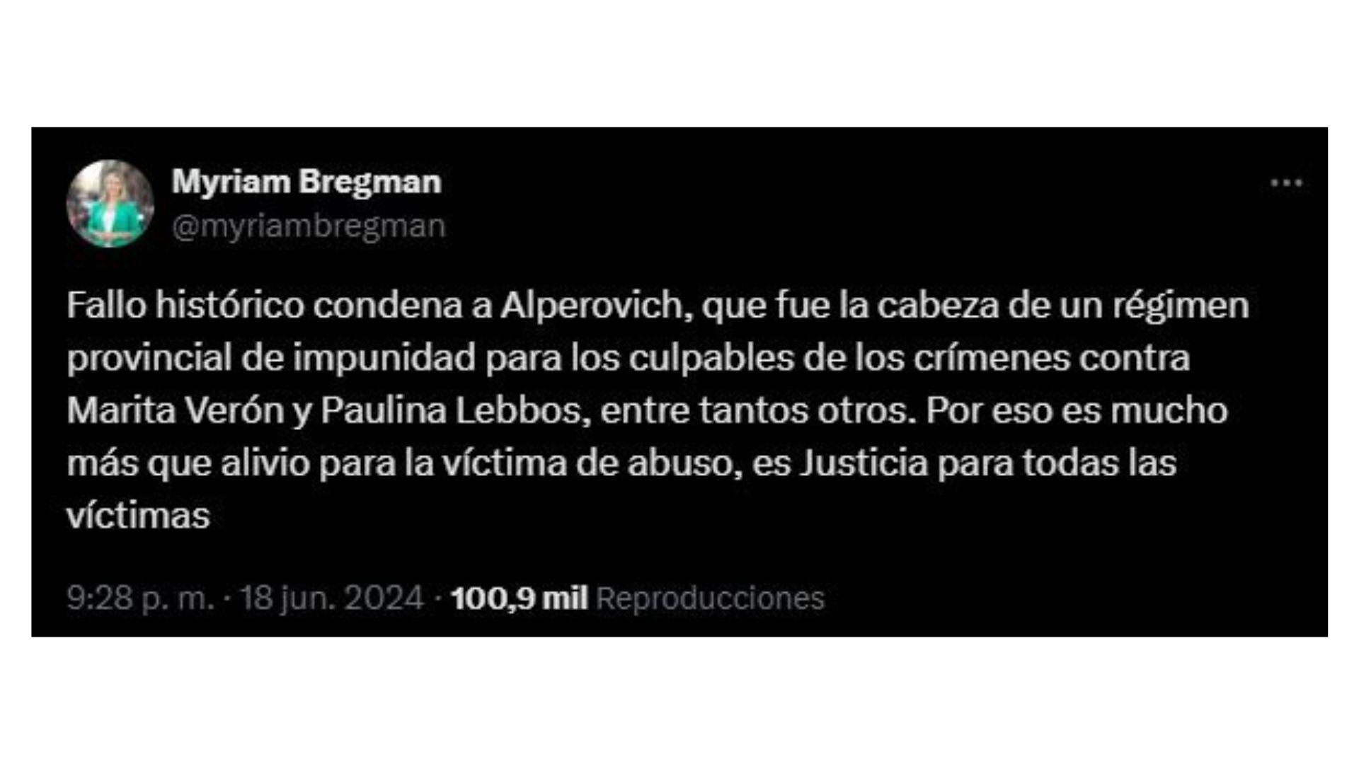 repercusiones por la condena contra Alperovich