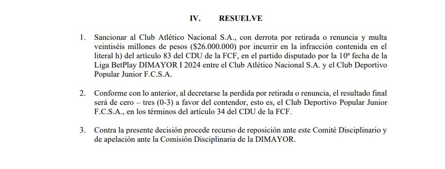 Atlético Nacional tuvo particular gesto con sus hinchas tras los desmanes en el partido contra el Junior: “Que el amor por los colores no traspasen el respeto por la vida”