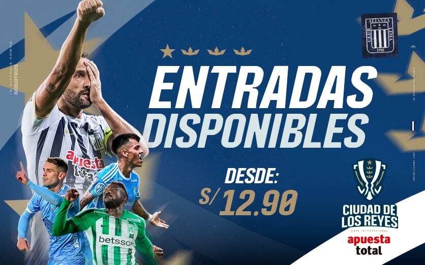 Precios de entradas para el partido entre Alianza Lima vs Bolívar por la Copa Ciudad de los Reyes.