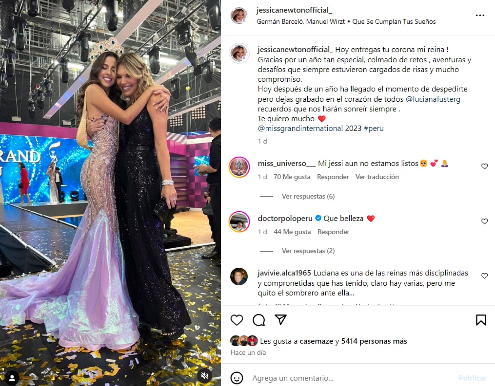 Luciana Fuster en la final del Miss Grand Perú 2024