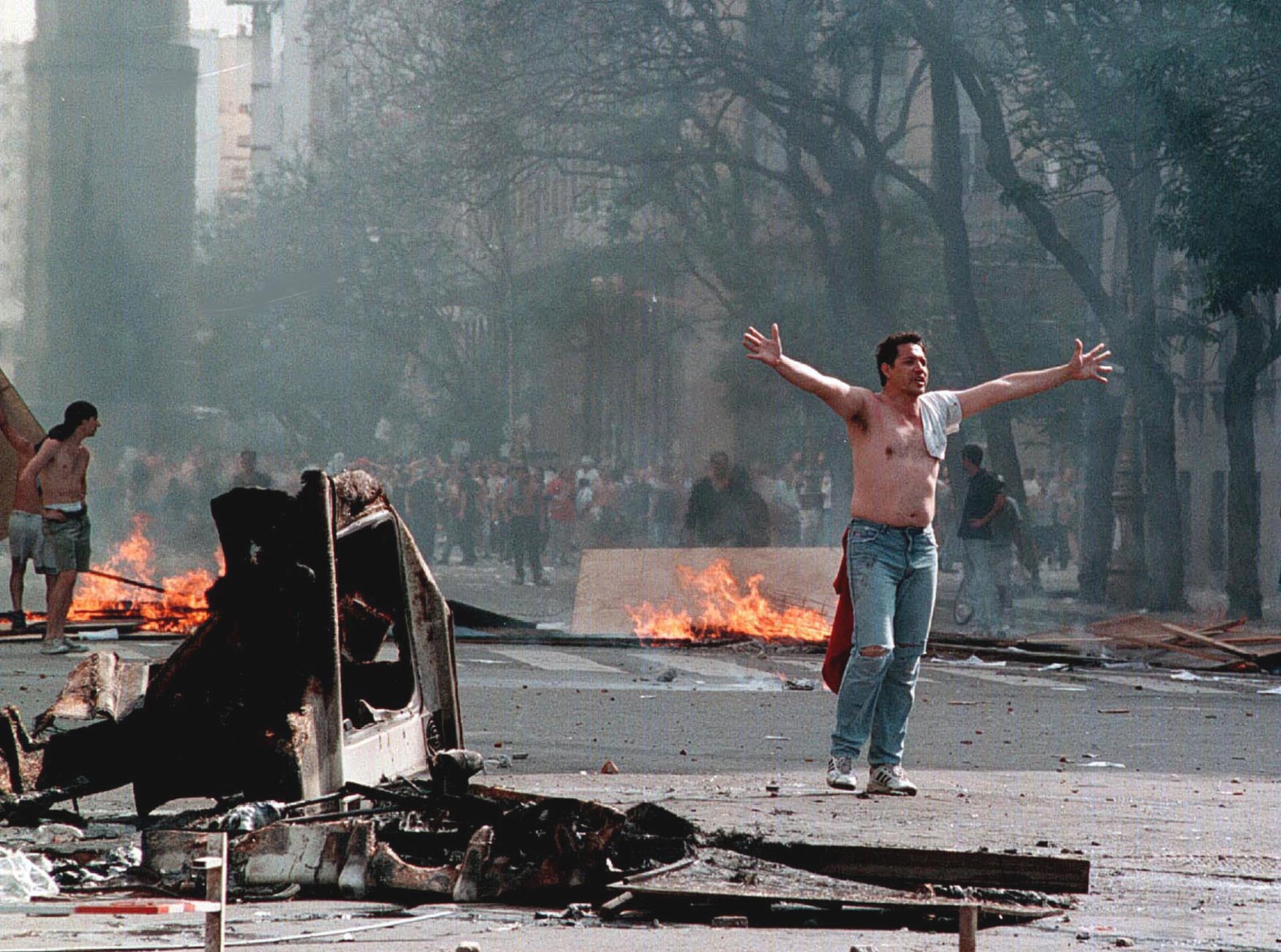 Una imagen que da cuenta lo que ocurrió en aquel trágico diciembre de 2001 (Foto NA)