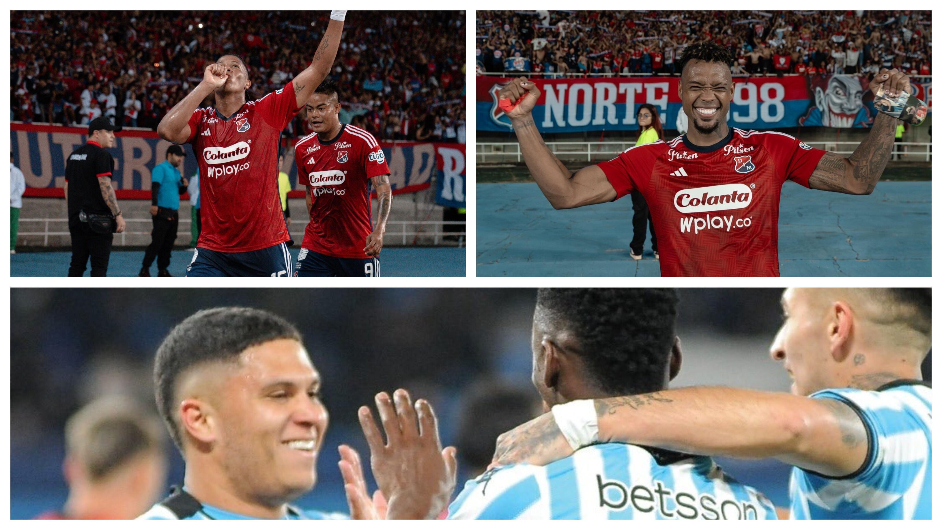 Medellín y Racing fueron protagonistas de los octavos de final de Copa Sudamericana 2024-crédito collage Infobae (@RacingClub-@DIM/X)