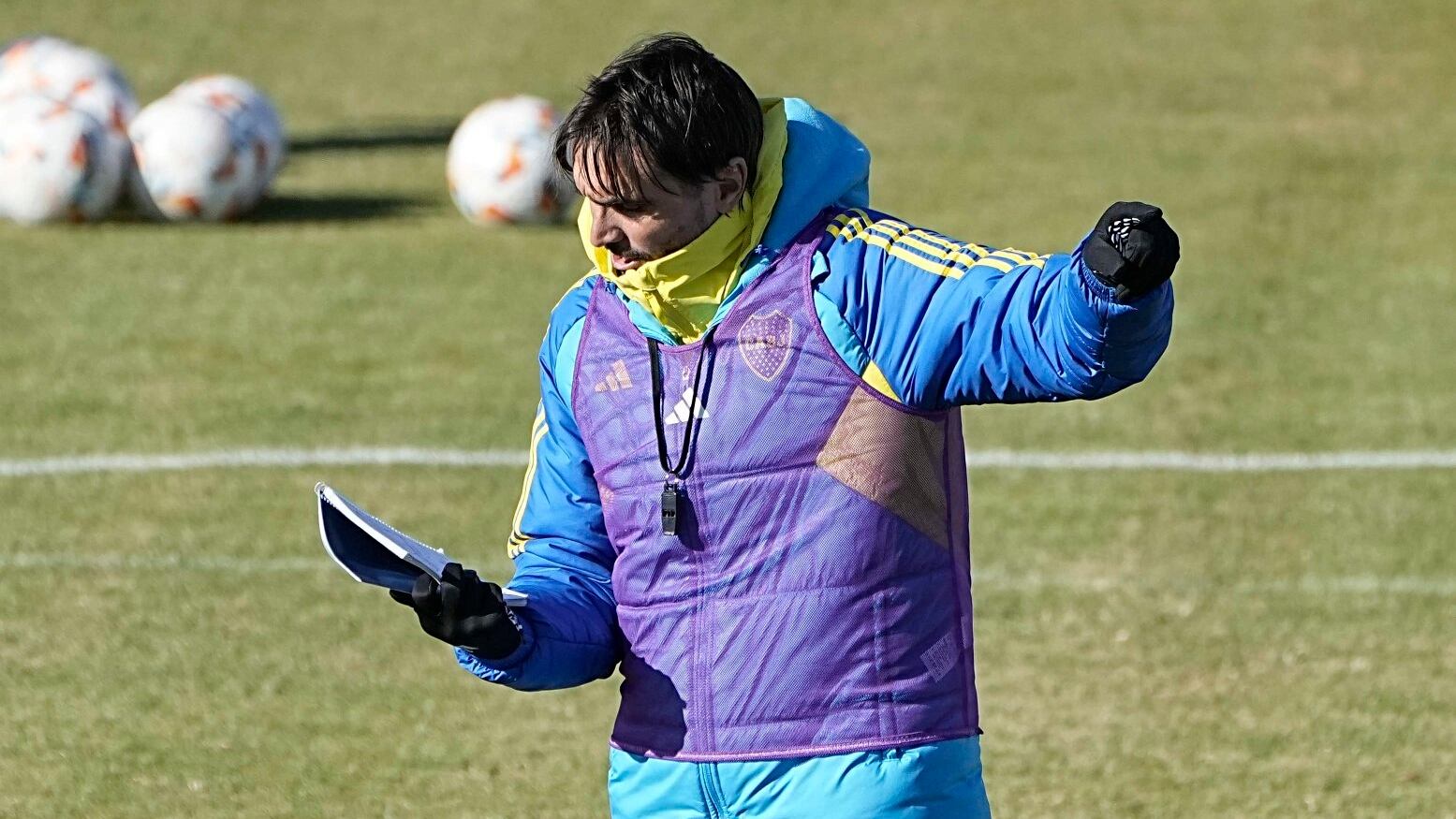 Diego Martínez entrenamiento Boca