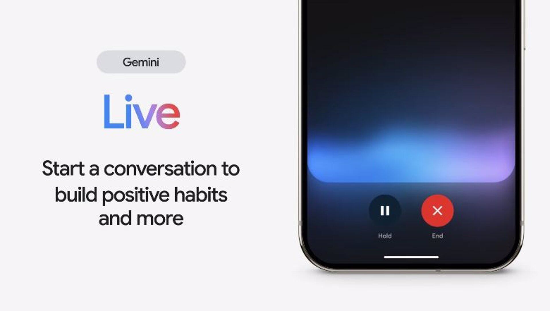 Gemini Live es la versión capaz de hablar del chatbot. (Google) 