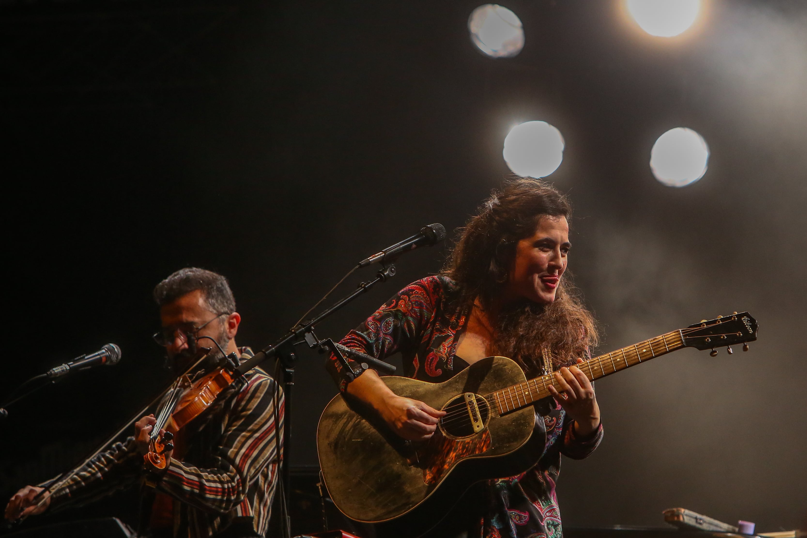 Silvia Pérez Cruz durante un concierto en el Teatro Circo Price, en Madrid (España), en 2021

