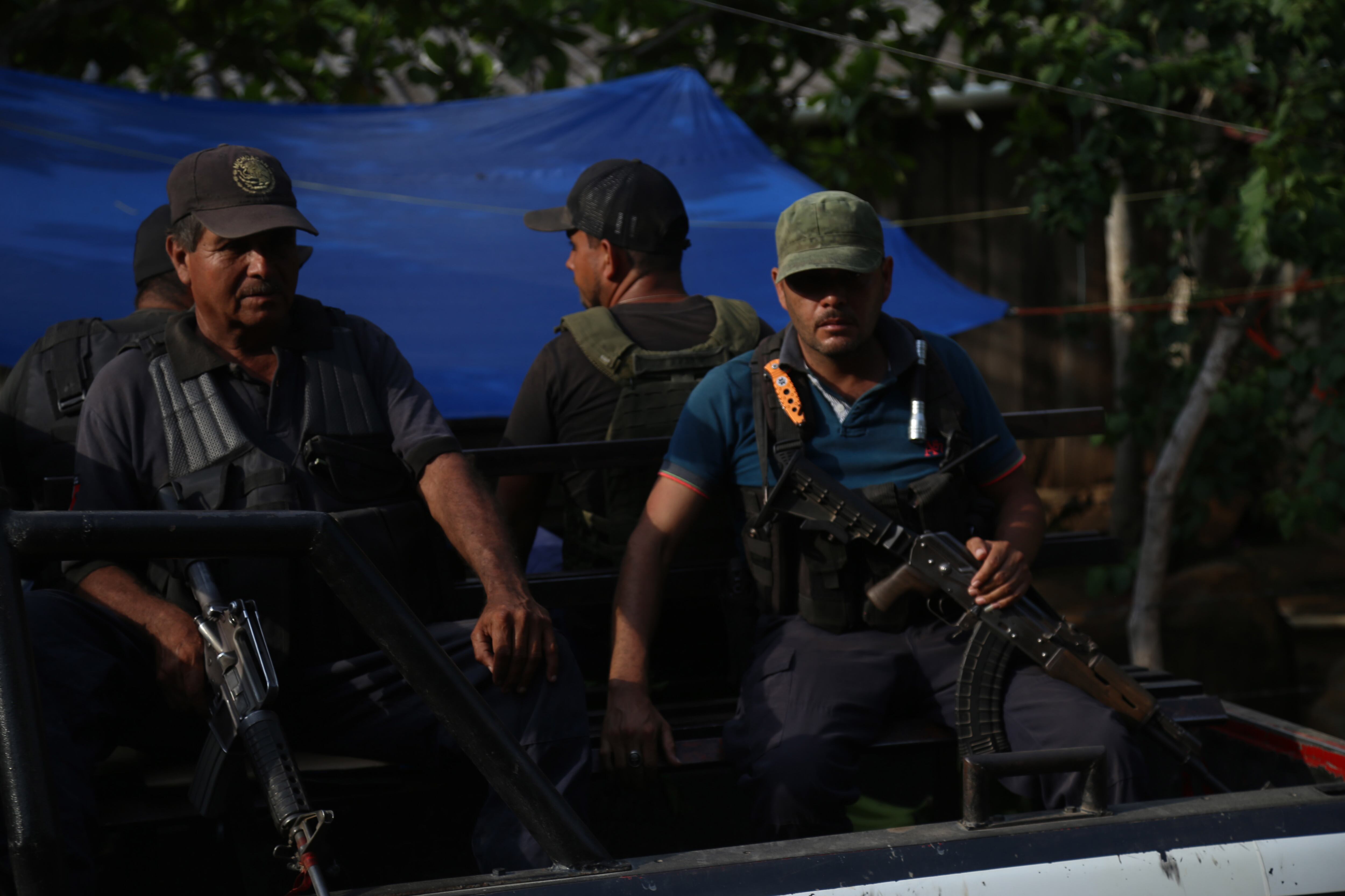 COAHUAYANA, MICHOACÁN. 01AGOSTO2019. Grupos de autodefensa de la sierra-costa del estado realizando tareas de vigilancia (FOTO: JUAN JOSÉ ESTRADA SERAFÍN/ CUARTOSCURO)