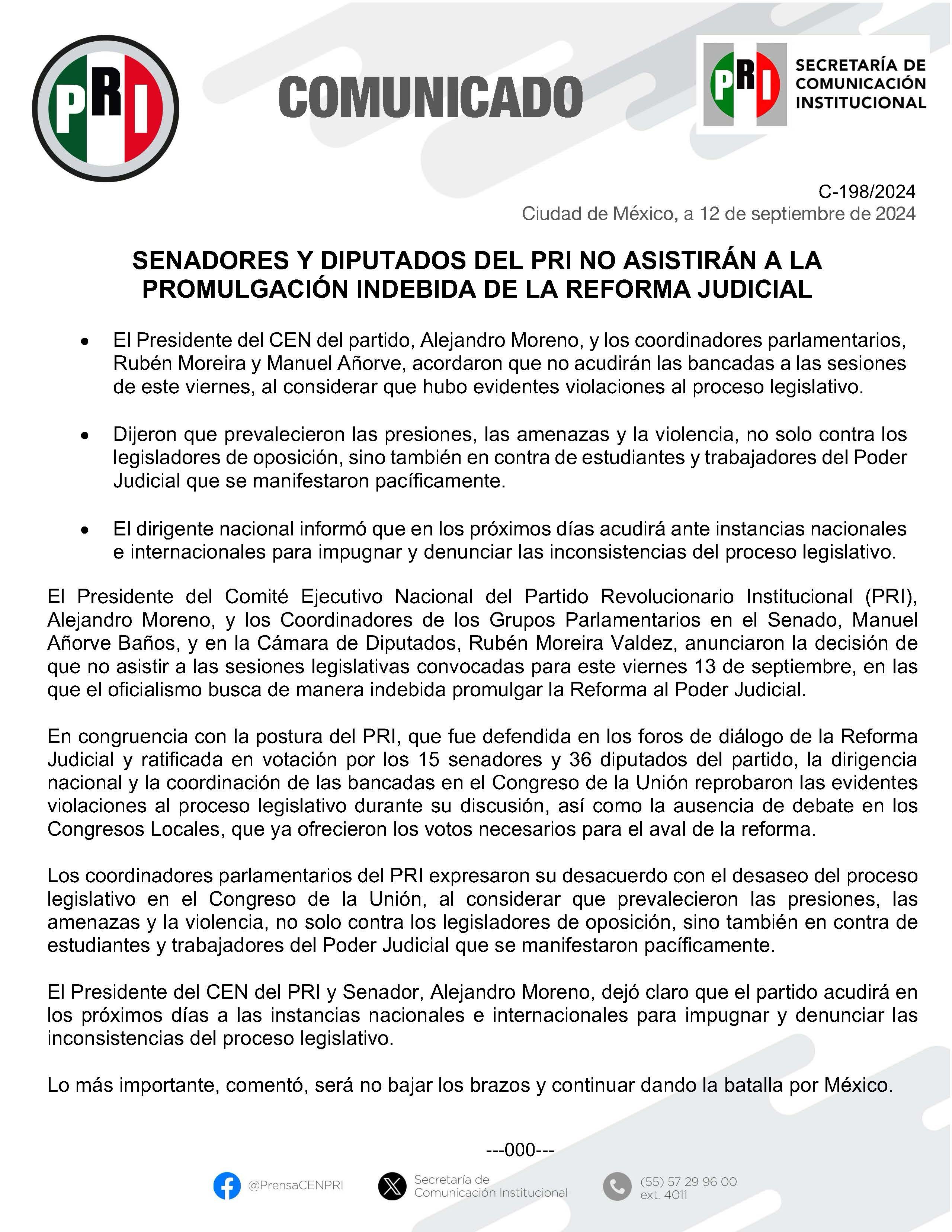 PRI-reforma Judicial - Senado de la República