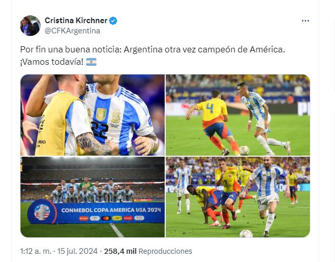 Los tuits de los politicos sobre la copa america