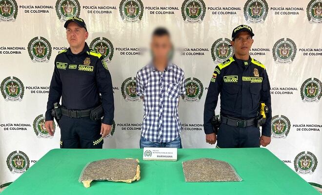 Al parecer pretendía comercializar los estupefacientes en este fin de semana - crédito Policía Neiva