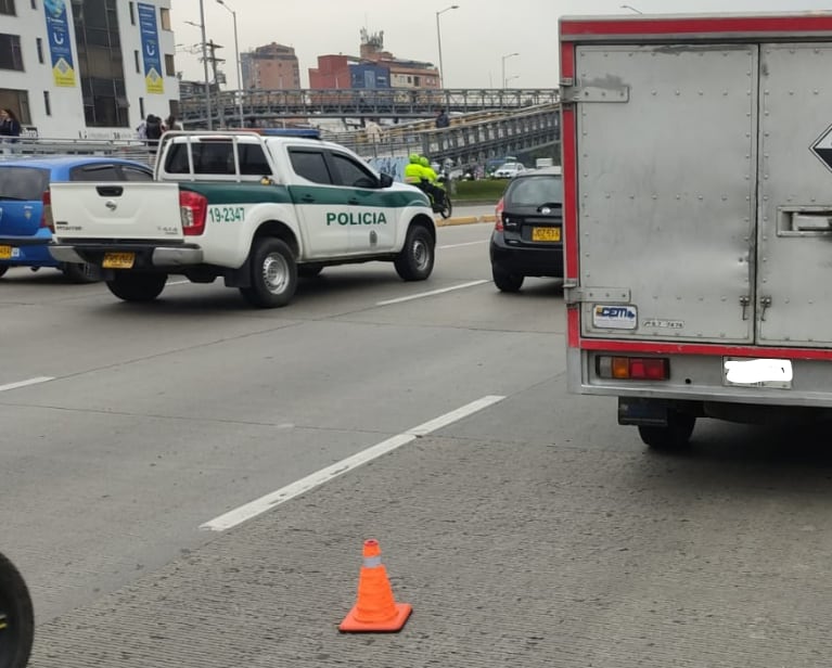 Afectación vial en la localidad de Teusaquillo - crédito @BogotaTransito/X