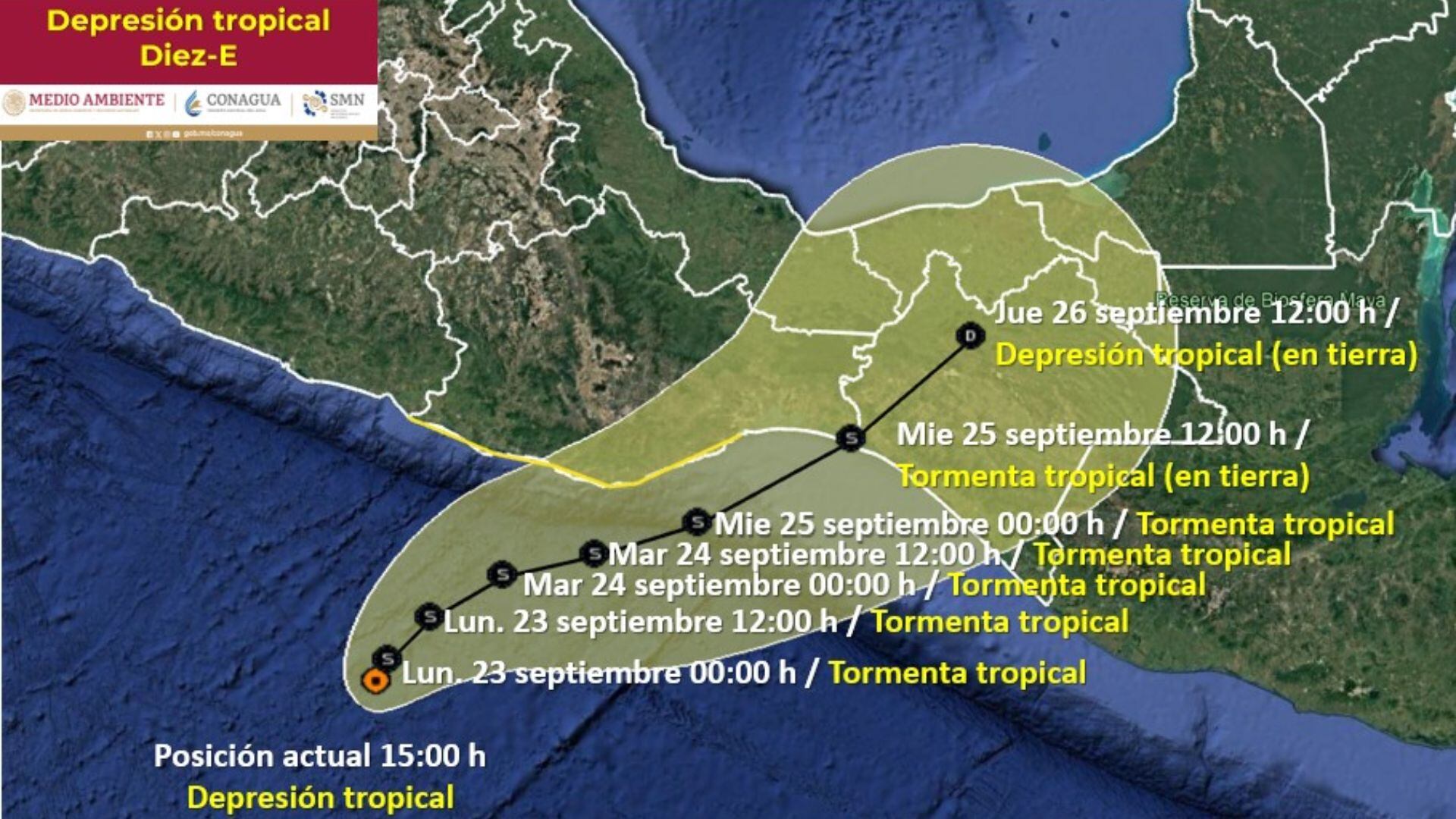 Depresión Tropical Diez - E - 22 septiembre