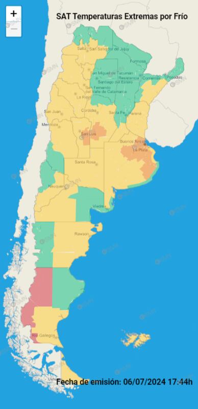 Alertas por bajas temperaturas