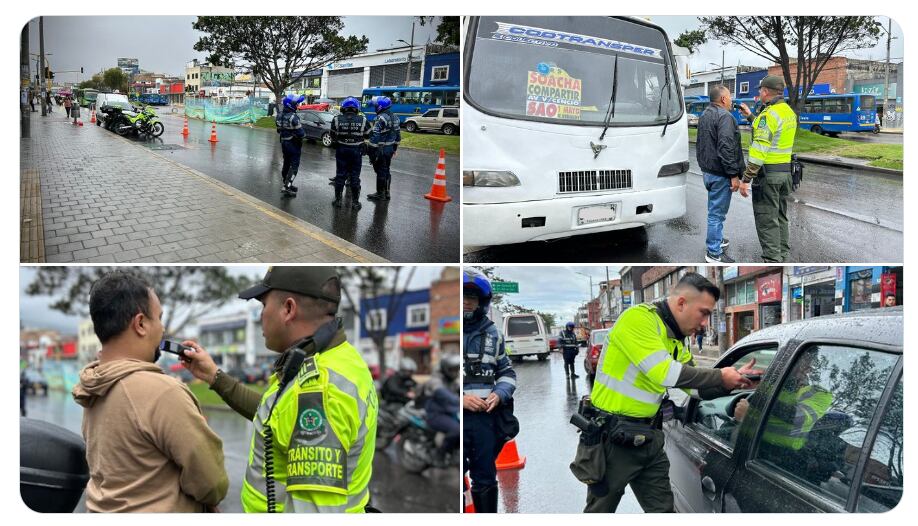 Transito aumentó los operativos de control de velocidad y embriaguez en la localidad Antonio Nariño - crédito @SectorMovilidad / X