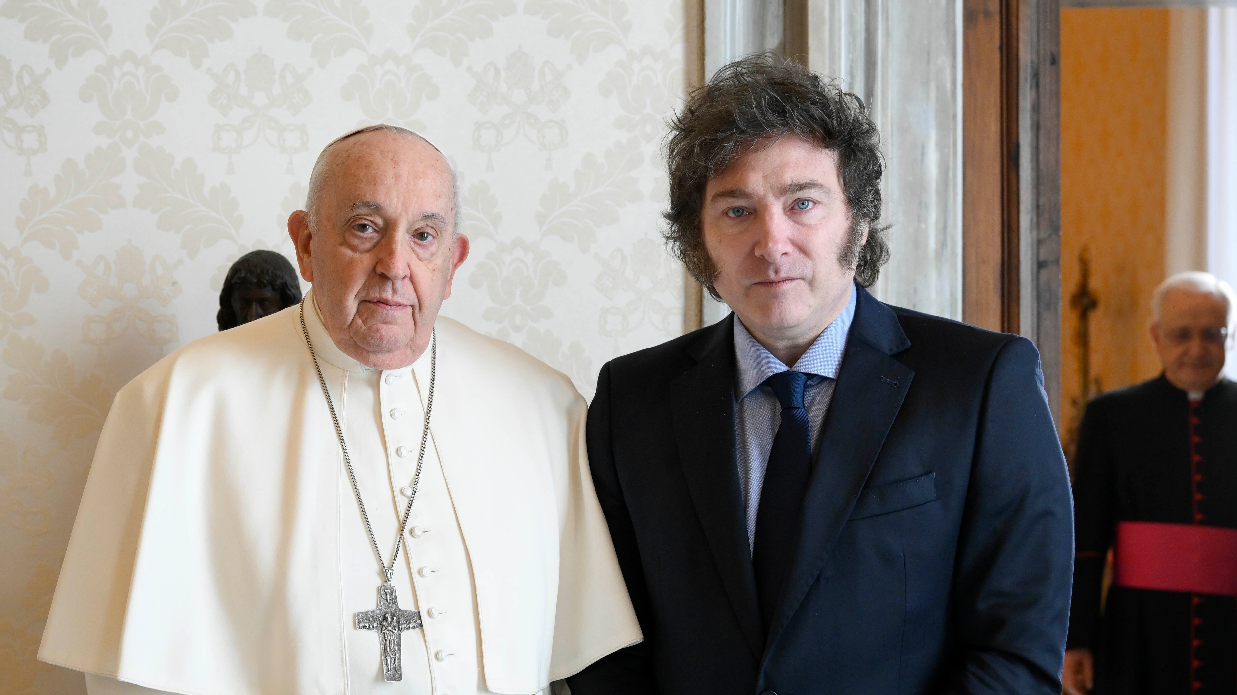 El presidente Javier Milei y el Papa Francisco