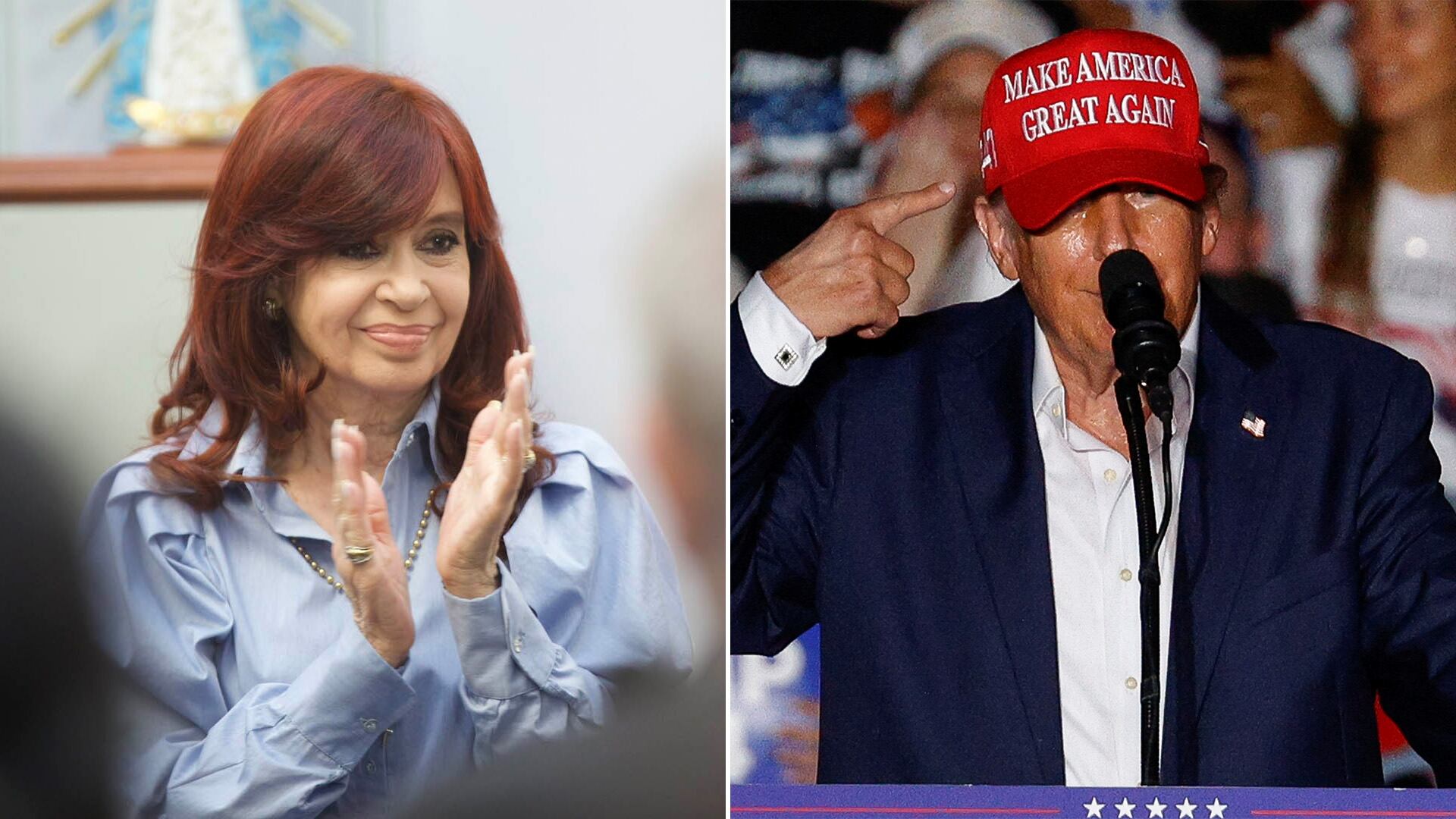 Cristina Kirchner y Donald Trump