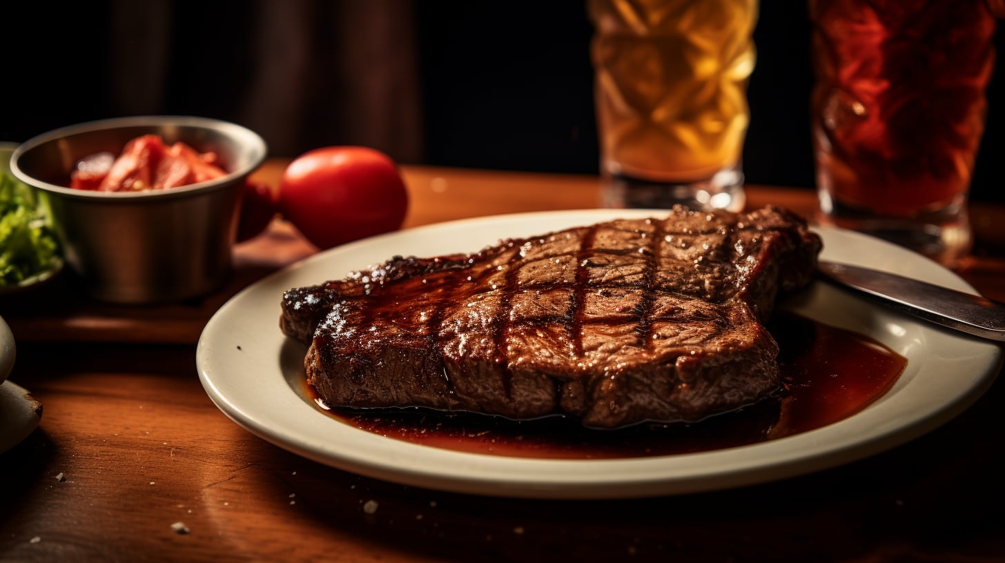 Imagen de un suculento churrasco con una cerveza fría y espumosa al lado. Una experiencia gastronómica para disfrutar al máximo. (Imagen ilustrativa Infobae)