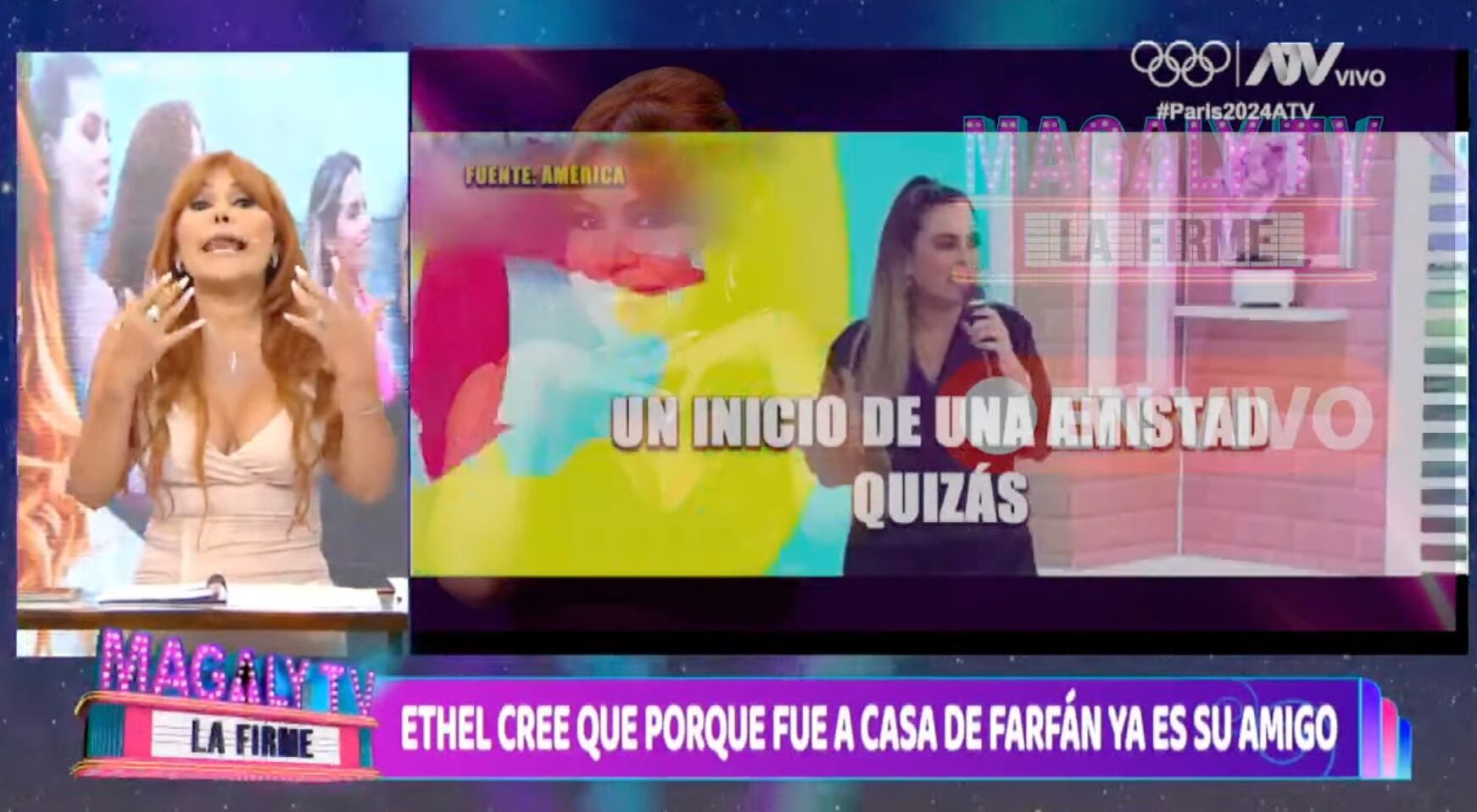 Magaly Medina criticó a Ethel Pozo por emocionarse al entrevistar a Jefferson Farfán.