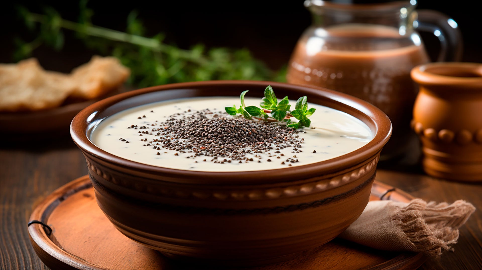 Bowl semillas de chía con leche desayuno saludable con Semilla de chía - visualesIA