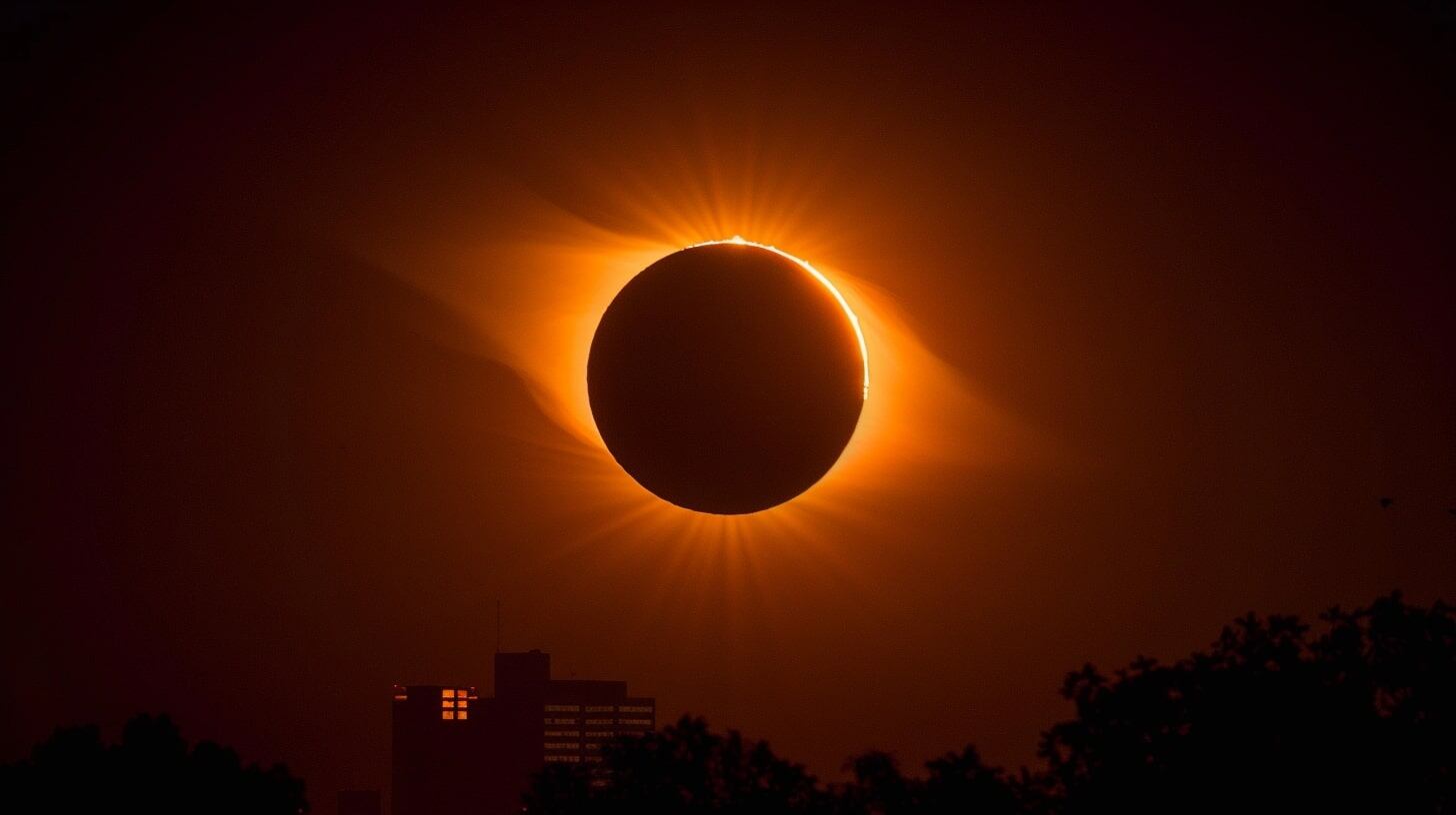 eclíptica solar, banda de totalidad, corona solar, actividades educativas sobre astronomía - (Imagen Ilustrativa Infobae).