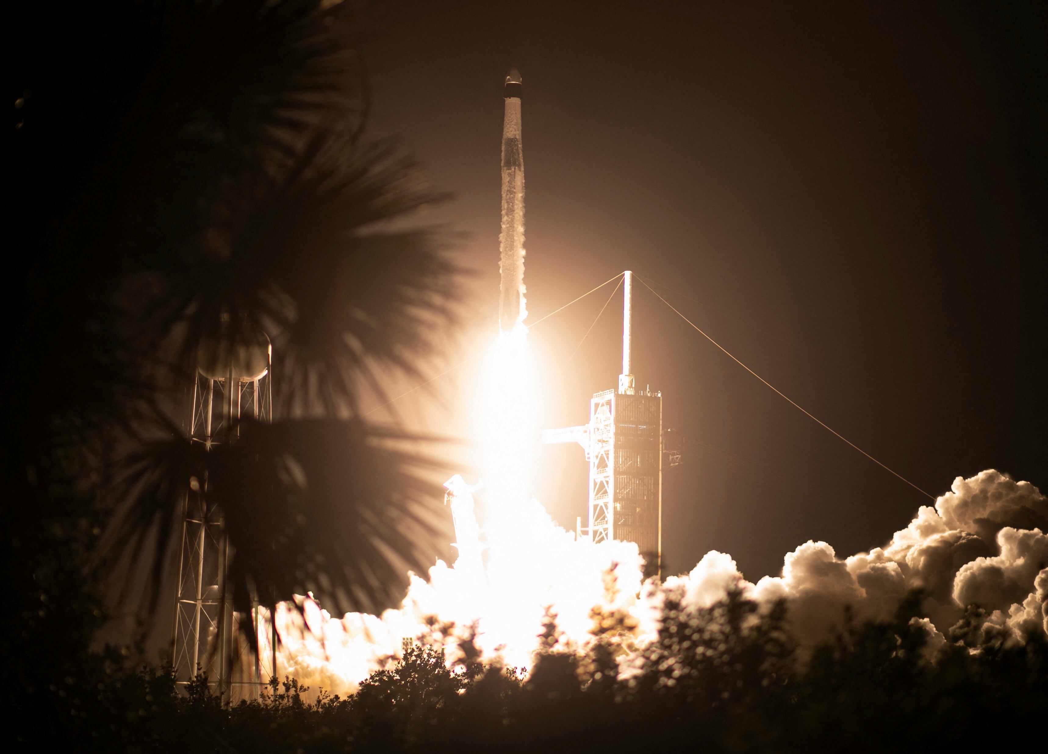 El lanzamiento de la nave fue seguido y aplaudido por todos los empleados de SpaceX presentes. (REUTERS/Joe Skipper)