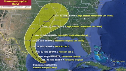 Beryl se debilita pero retomará fuerza como huracán categoría 1 y afectará parte de Tamaulipas I EN VIVO