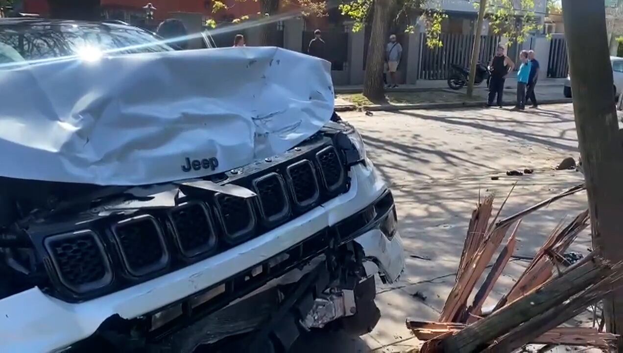 Así quedó el auto de Javier Altamirano