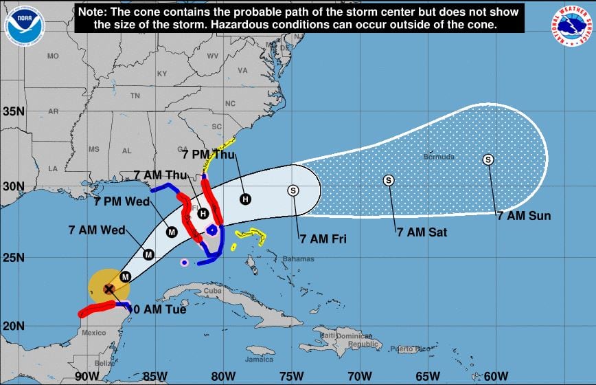 El huracán Milton continúa su trayecto y el NHC informó su evolución