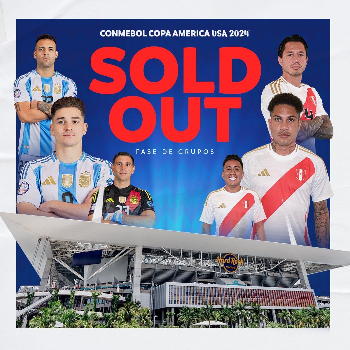 Conmebol informó 'Sold Out' para el Perú vs Argentina por fecha 3 de la Copa América 2024.