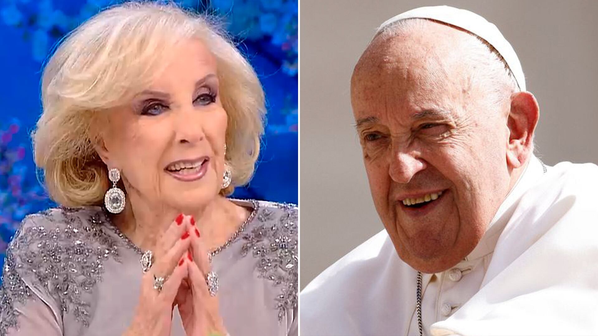 Mirtha Legrand se emocionó al recibir un saludo del Papa Francisco y le hizo un fuerte reclamo