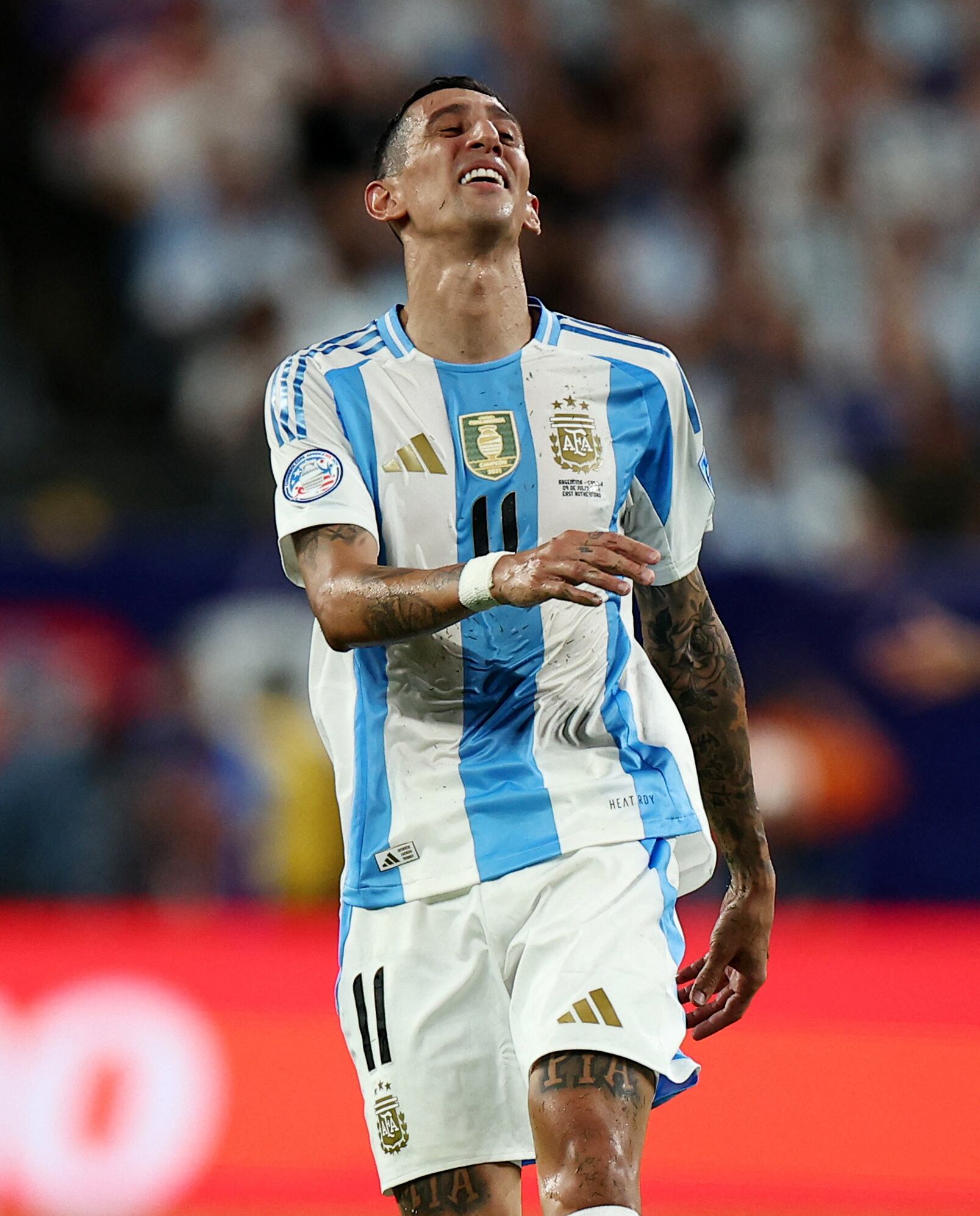 Àngel Di María brilló en uno de sus últimos partidos con la selección argentina