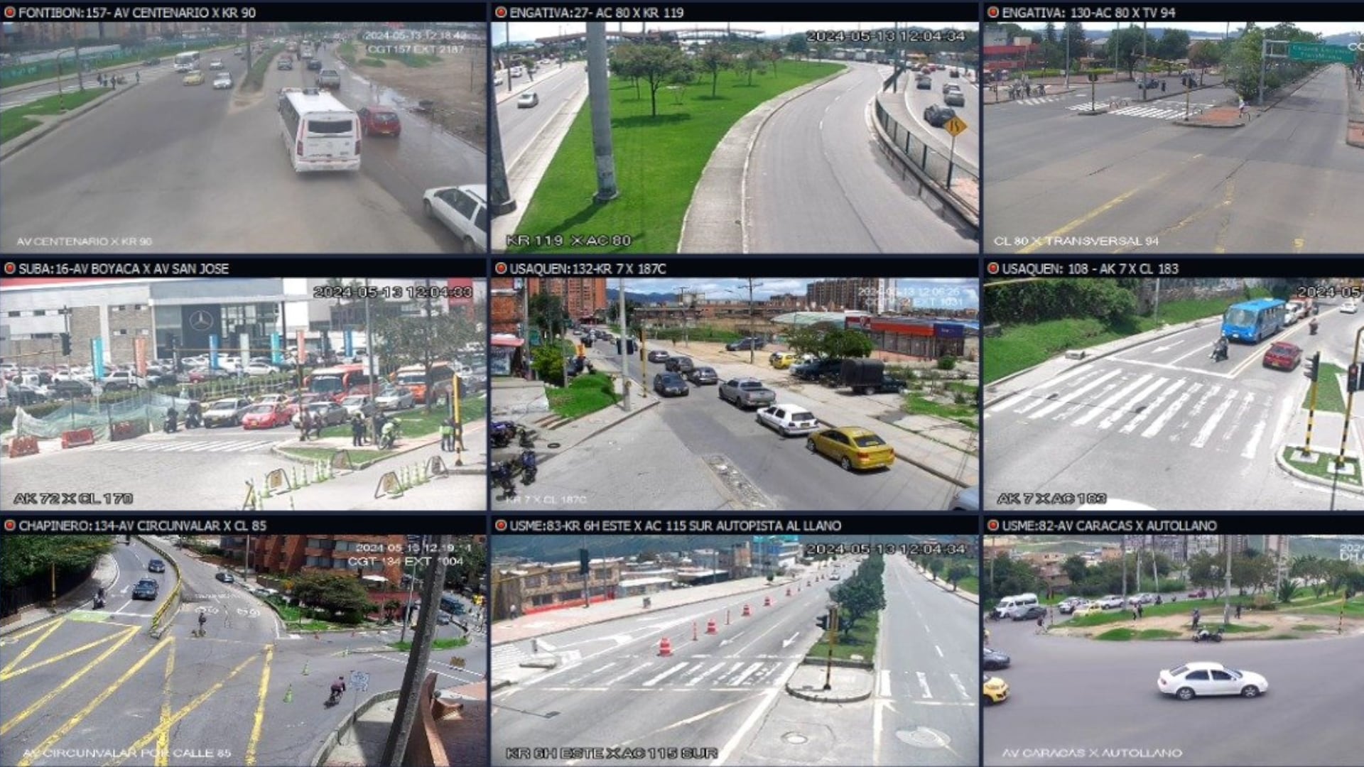 Monitoreo del tránsito en Bogotá. (Crédito: Secretaría de Movilidad de Bogotá)