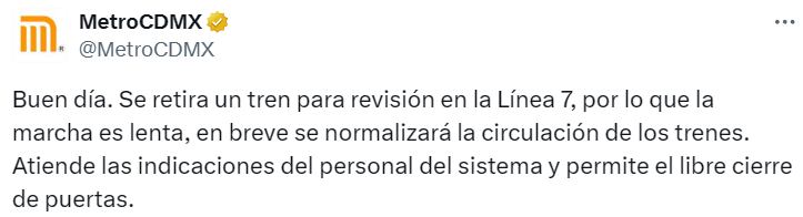 Avance en tiempo real de las diversas líneas del STC capitalino.