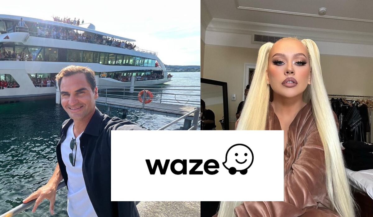 (Instagram: @rogerfederer @xtina / Waze)