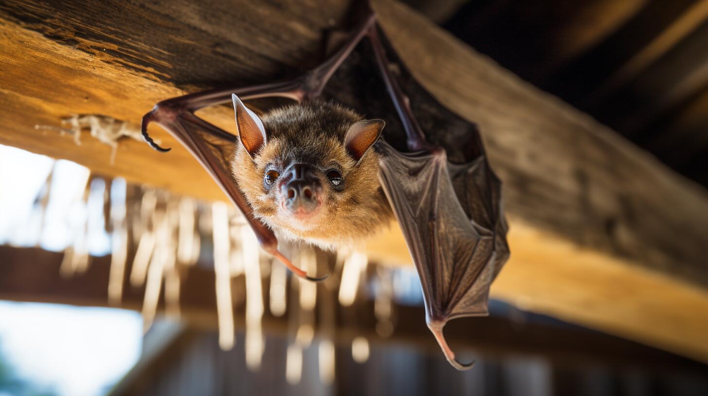 En esta imagen inquietante, un murciélago cuelga del techo. Un recordatorio visual de la complejidad de la interacción entre los humanos y los animales. (Imagen Ilustrativa Infobae)