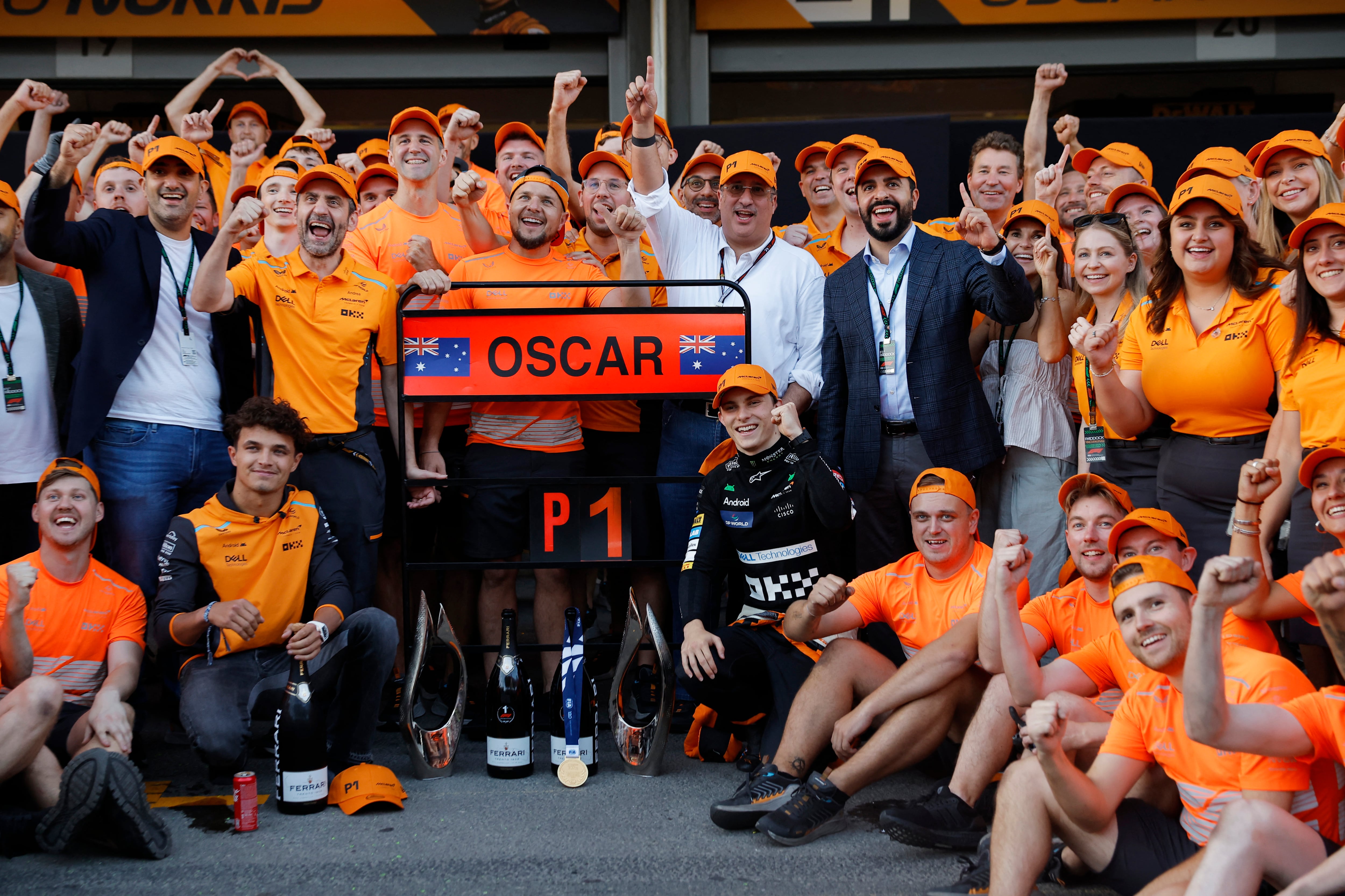 El triunfo de Piastri en Bakú hizo que McLaren dé el salto a la cima del Campeonato de Constructores (Foto: Reutes/Maxim Shemetov)