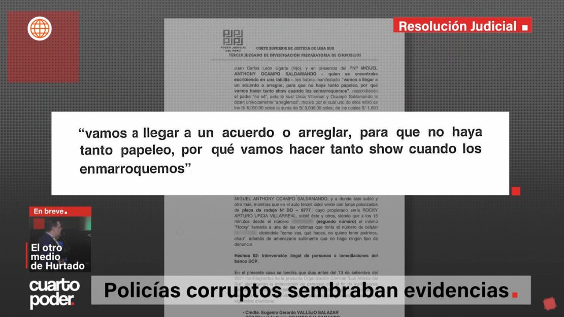 Policías extorsionaron negocio familiar a cambio de no arrestarlos. Foto: Cuarto Poder