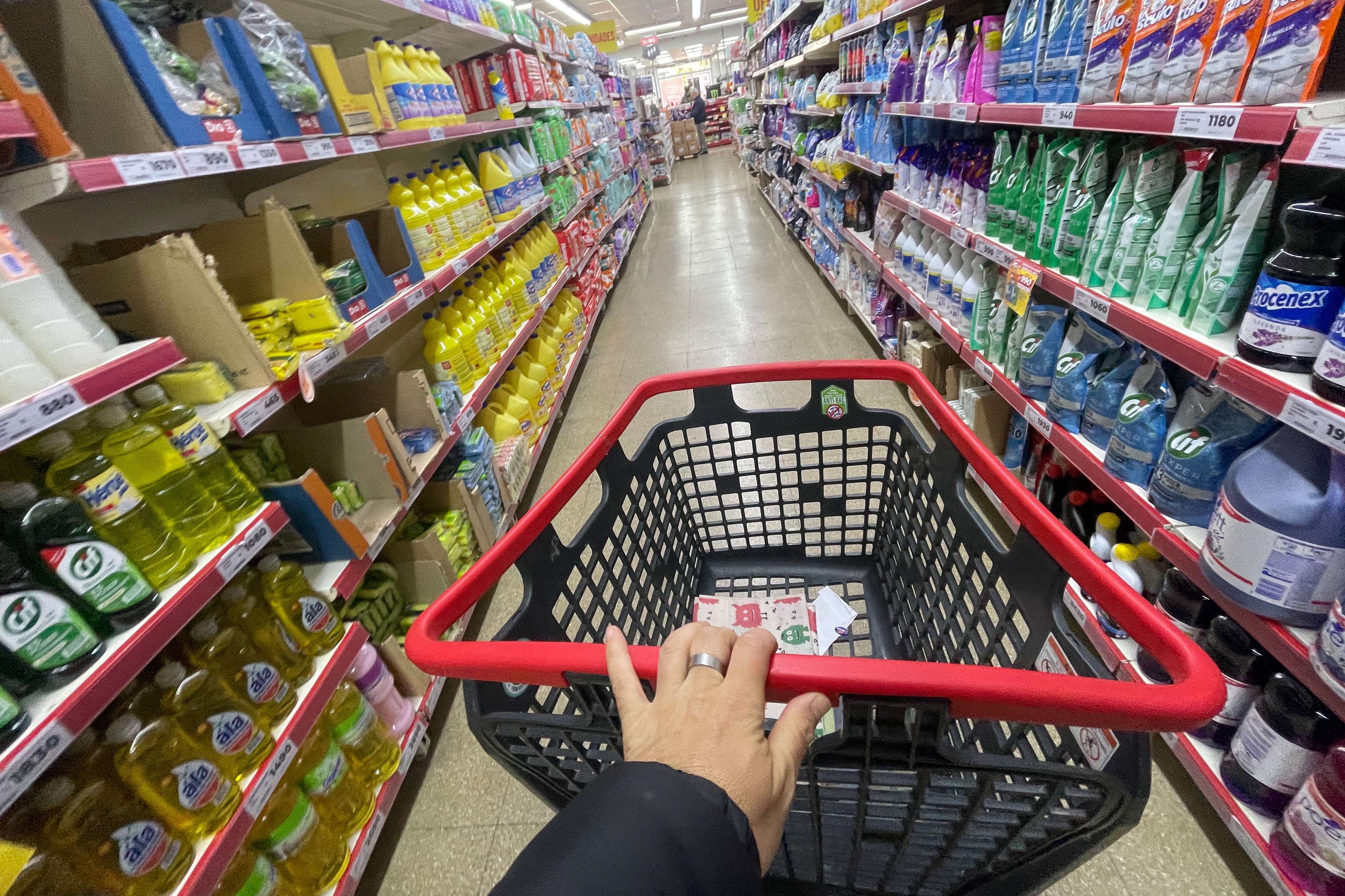 Fotografía de archivo de una persona realiza compras en un supermercado en Buenos Aires. (EFE)