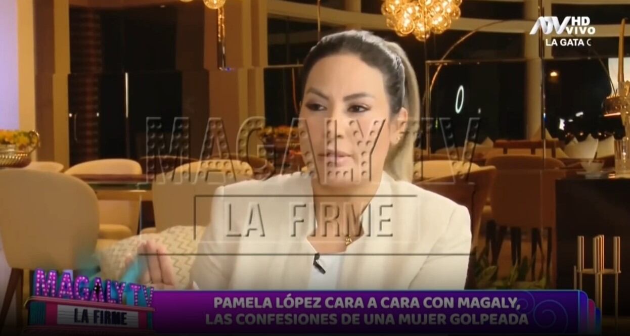 Pamela López revela detalles del nuevo video de agresión: “Bajé porque tenía miedo de que maneje ebrio”. (Captura: Magaly TV La Firme)