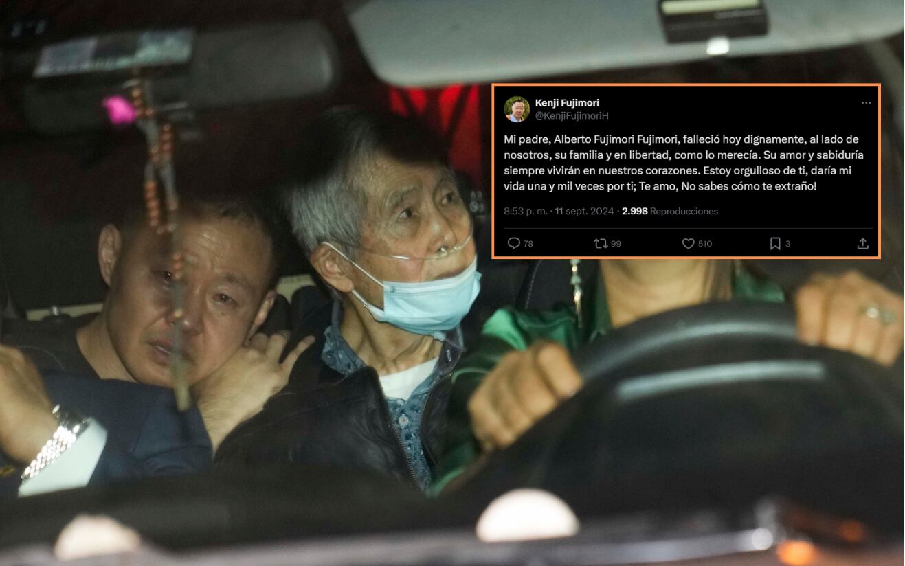 Kenji Fujimori se despidió de su padre a través de su cuenta de X. (Foto: AP / X)