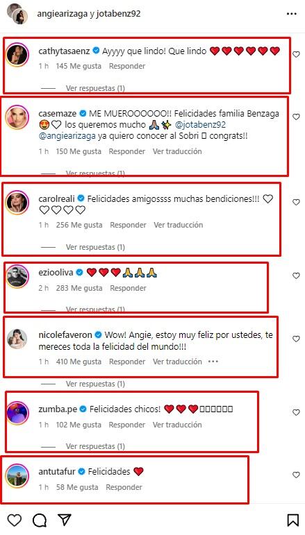 Angie Arizaga y Jota Benz anuncian el nacimiento de su hijo Mateo, y famosos celebraron su llegada. (Captura: @angiearizaga)