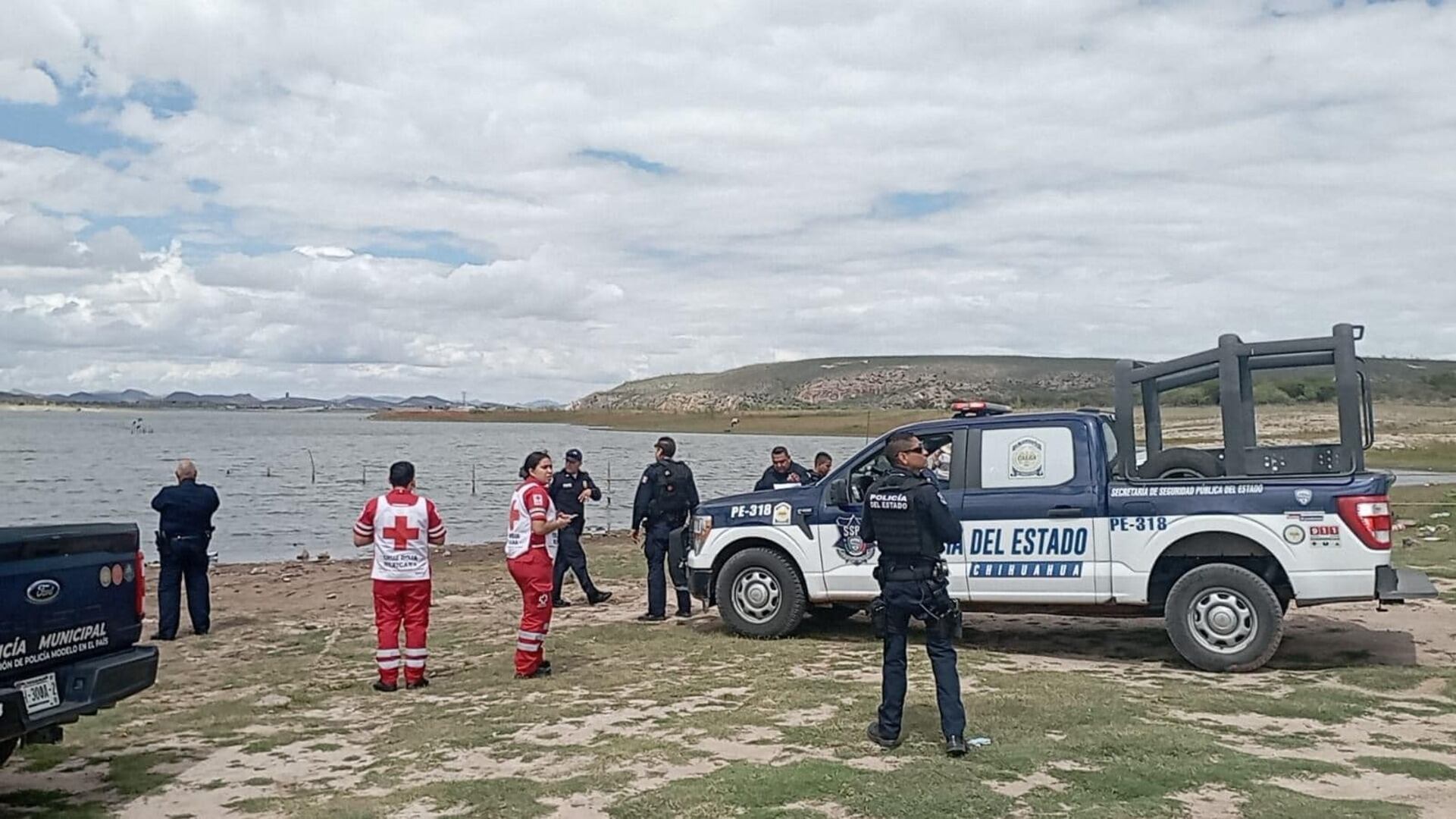 Cae helicóptero en la Presa de Chihuahua; reportan dos personas desaparecidas y un fuerte operativo