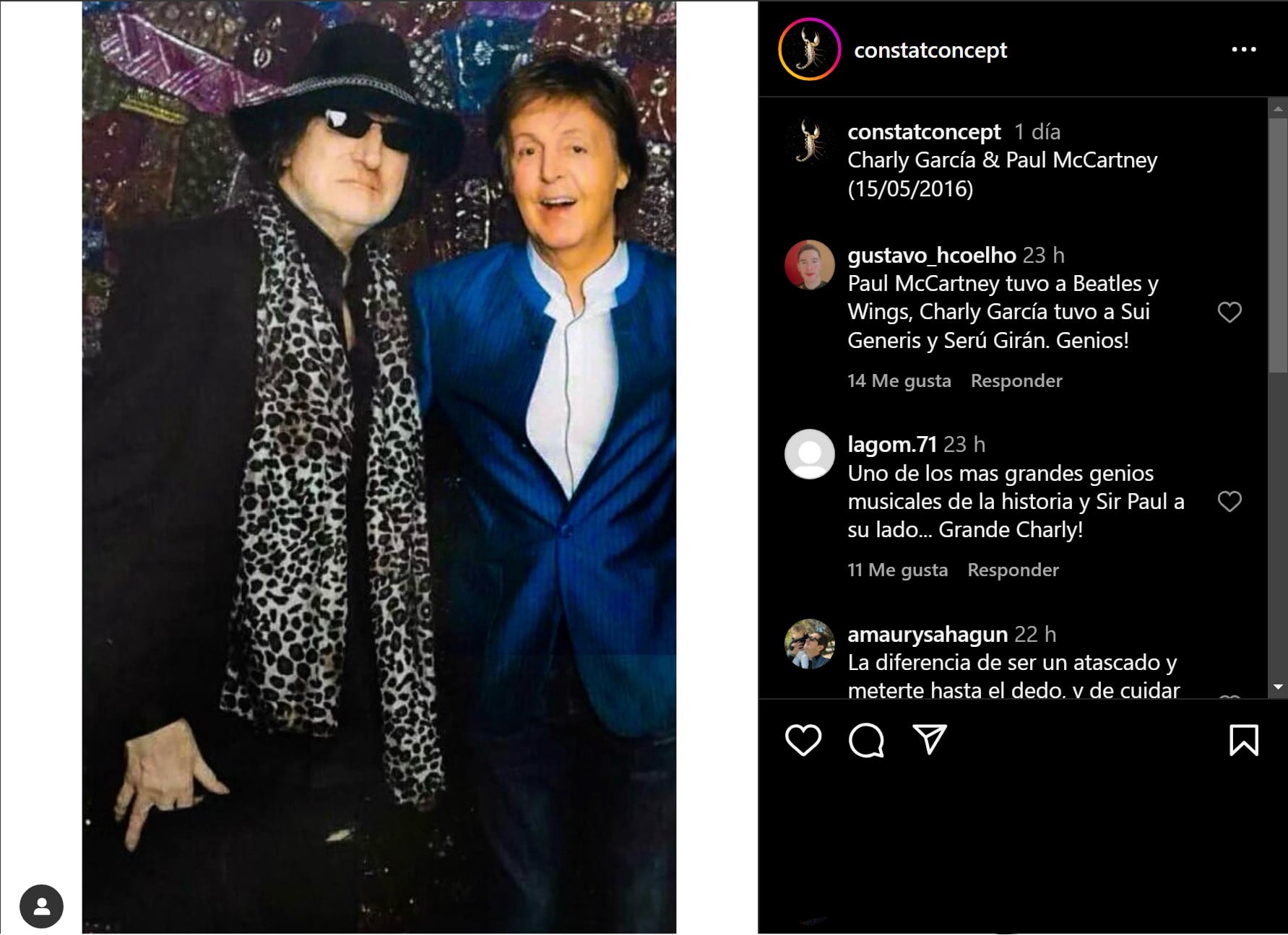 Charty García y Paul McCartney