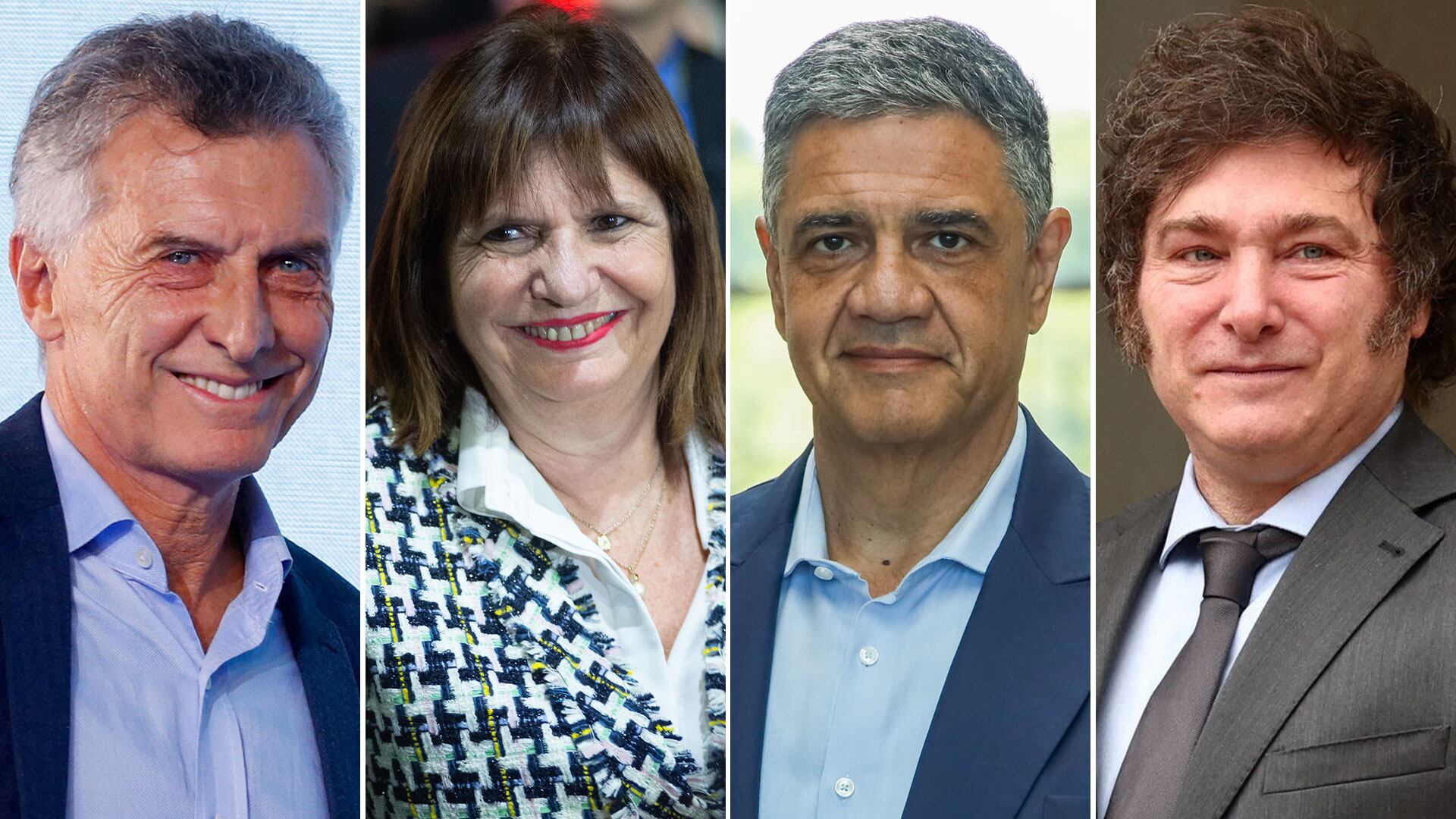 Mauricio Macri, Patricia Bullrich, Jorge Macri,  y Javier Milei